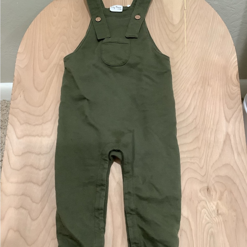 Olive Green 12-18 Month Overalls
